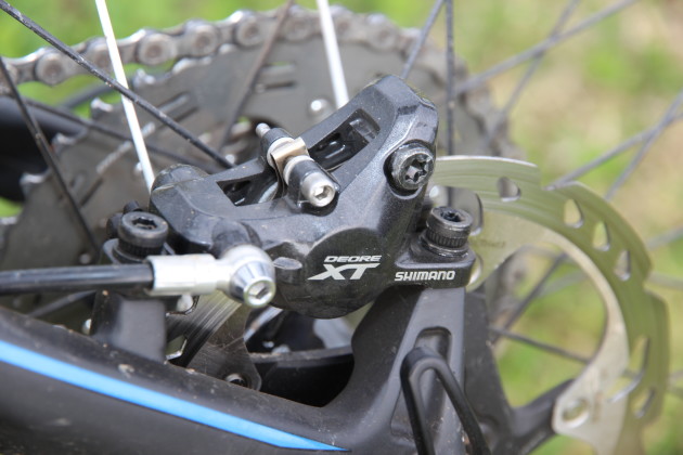 Our brakes didn&rsquo;t have the optional finned pads but we were running Ice Tech rotors.